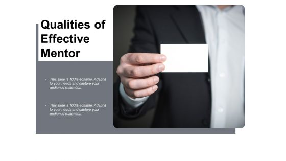 Qualities Of Effective Mentor Ppt PowerPoint Presentation Show Pictures