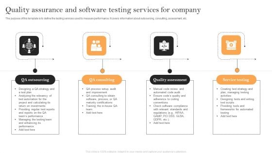 Quality Assurance And Software Testing Services For Company Microsoft PDF