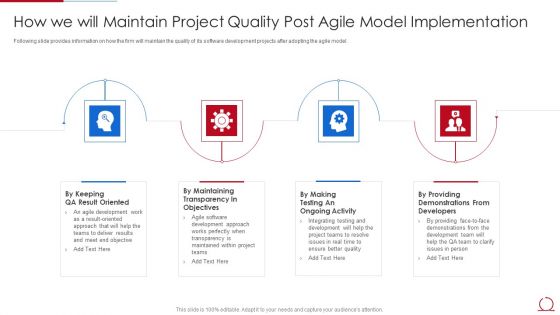 Quality Assurance Model For Agile IT How We Will Maintain Project Quality Post Agile Diagrams PDF Quality Assurance Model For Agile IT How We Will Maintain Project Quality Post Agile Diagrams PDF