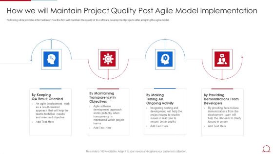 Quality Assurance Model For Agile IT How We Will Maintain Project Quality Post Agile Diagrams PDF