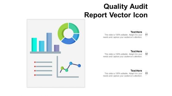 Quality Audit Report Vector Icon Ppt PowerPoint Presentation Slides Graphics PDF