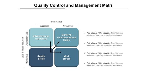 Quality Control And Management Matri Ppt PowerPoint Presentation Outline Samples PDF