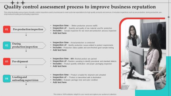 Quality Control Assessment Process To Improve Business Reputation Demonstration PDF