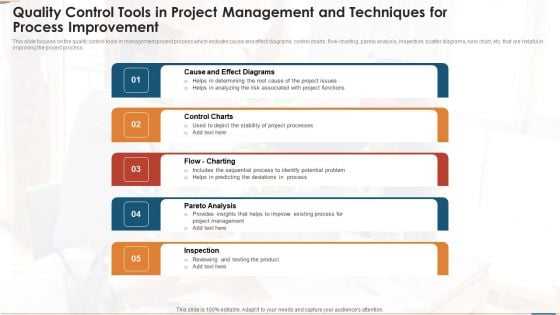 Quality Control Tools In Project Management And Techniques For Process Improvement Guidelines PDF Quality Control Tools In Project Management And Techniques For Process Improvement Guidelines PDF
