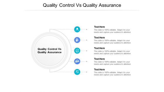 Quality Control Vs Quality Assurance Ppt PowerPoint Presentation Infographic Template Sample Cpb