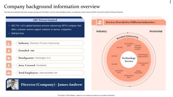 Quality Enhancement Strategic Company Background Information Overview Professional PDF