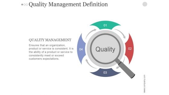 Quality Management Definition Ppt PowerPoint Presentation Designs