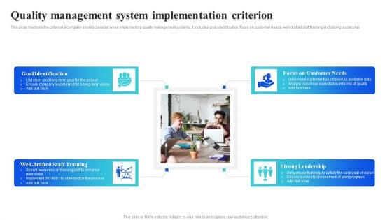 Quality Management System Implementation Criterion Topics PDF