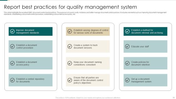 Quality Management System Report Ppt PowerPoint Presentation Complete Deck With Slides Slide11