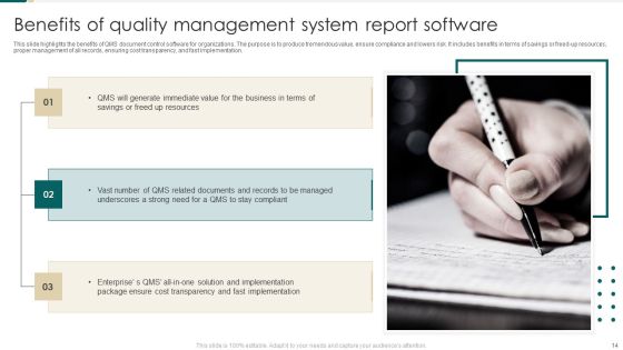 Quality Management System Report Ppt PowerPoint Presentation Complete Deck With Slides Slide14