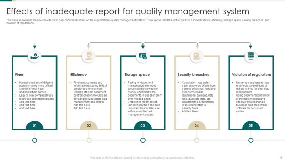 Quality Management System Report Ppt PowerPoint Presentation Complete Deck With Slides Slide09