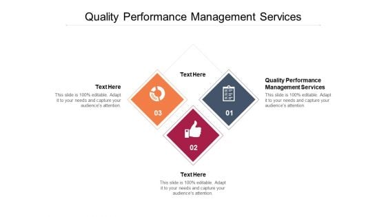 Quality Performance Management Services Ppt PowerPoint Presentation Outline Inspiration Cpb Pdf