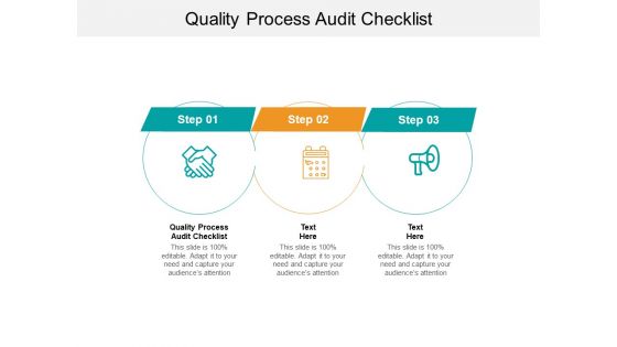 Quality Process Audit Checklist Ppt PowerPoint Presentation Model Outline Cpb