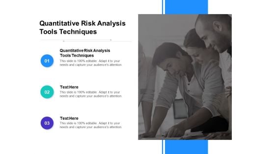 Quantitative Risk Analysis Tools Techniques Ppt PowerPoint Presentation Ideas Structure Cpb Pdf