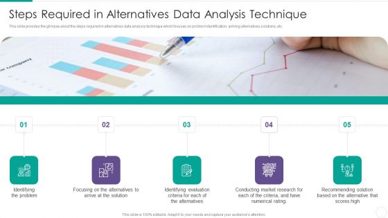 Quantitative Risk Assessment Steps Required In Alternatives Data Analysis Technique Portrait PDF