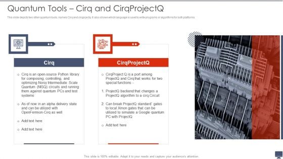 Quantum Tools Cirq And Cirqprojectq Ppt Pictures File Formats PDF