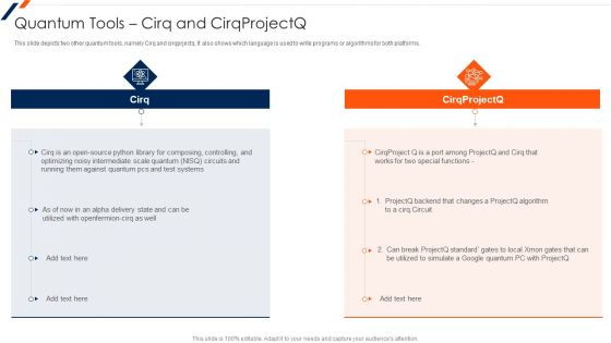 Quantum Tools Cirq And Cirqprojectq Quantum Computing Brochure PDF