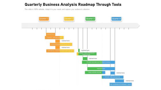 Quarterly Business Analysis Roadmap Through Tools Infographics