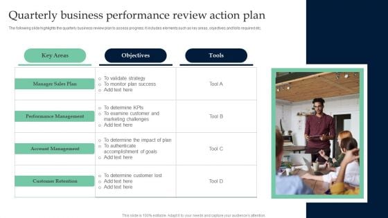 Quarterly Business Performance Review Action Plan Sample PDF