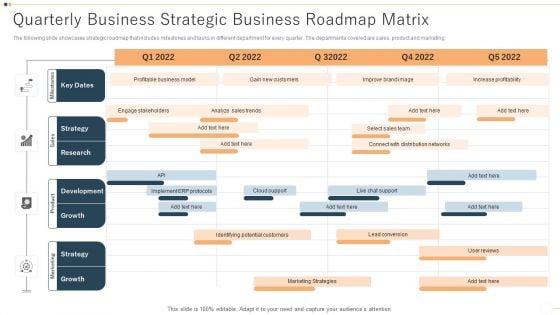 Quarterly Business Strategic Business Roadmap Matrix Mockup PDF Quarterly Business Strategic Business Roadmap Matrix Mockup PDF