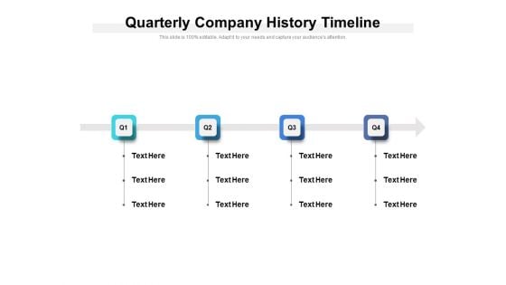 Quarterly Company History Timeline Ppt PowerPoint Presentation Outline Portfolio PDF