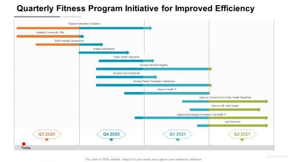 Quarterly Fitness Program Initiative For Improved Efficiency Slides