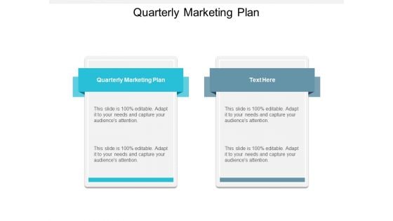 Quarterly Marketing Plan Ppt PowerPoint Presentation Pictures Deck Cpb