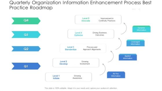 Quarterly Organization Information Enhancement Process Best Practice Roadmap Formats