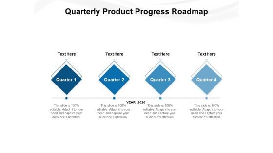 Quarterly Product Progress Roadmap Ppt PowerPoint Presentation Gallery Sample PDF