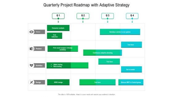 Quarterly Project Roadmap With Adaptive Strategy Formats