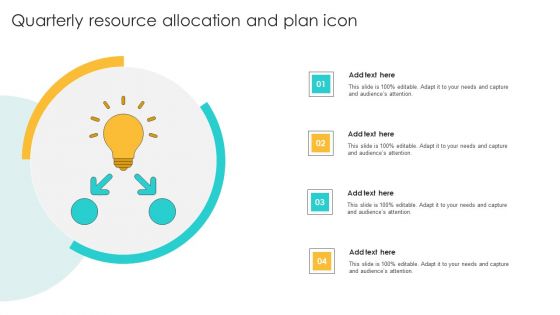 Quarterly Resource Allocation And Plan Icon Ppt Styles Microsoft PDF