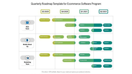 Quarterly Roadmap Template For Ecommerce Software Program Download