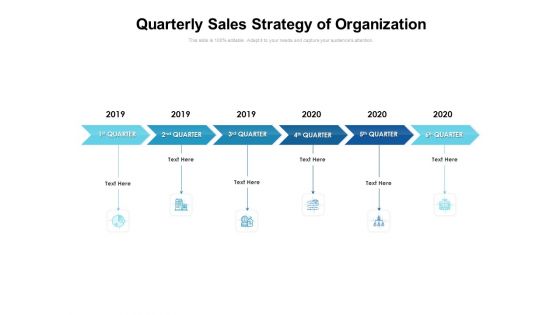 Quarterly Sales Strategy Of Organization Ppt PowerPoint Presentation Gallery Guidelines PDF