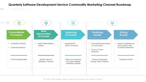 Quarterly Software Development Service Commodity Marketing Channel Roadmap Pictures