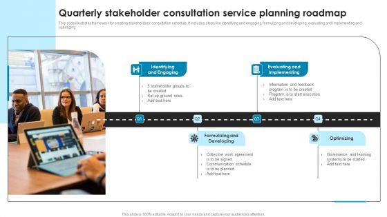 Quarterly Stakeholder Consultation Service Planning Roadmap Pictures PDF