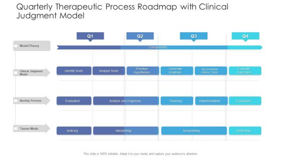 Quarterly Therapeutic Process Roadmap With Clinical Judgment Model Structure