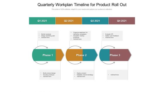 Quarterly Workplan Timeline For Product Roll Out Formats