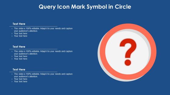 Query Icon Mark Symbol In Circle Ppt PowerPoint Presentation Layouts Icon PDF