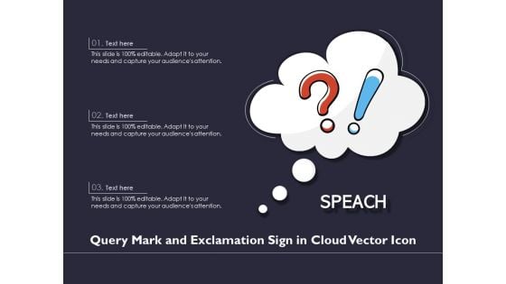 Query Mark And Exclamation Sign In Cloud Vector Icon Ppt PowerPoint Presentation Pictures Templates PDF