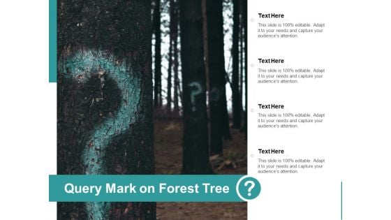 Query Mark On Forest Tree Ppt PowerPoint Presentation Professional Brochure