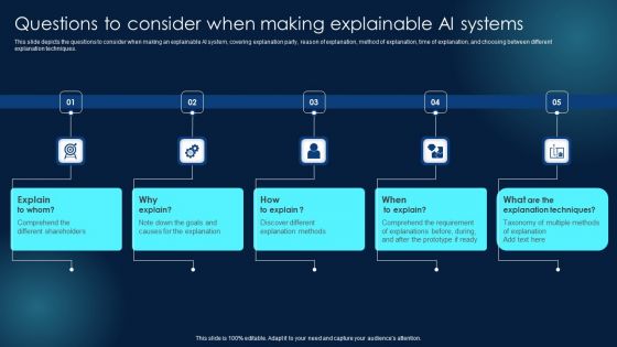 Questions To Consider When Making Explainable AI Systems Sample PDF