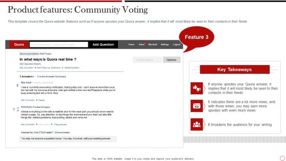 Quora Investor Funding Product Features Community Voting Summary PDF