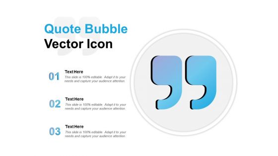 Quote Bubble Vector Icon Ppt PowerPoint Presentation File Icons