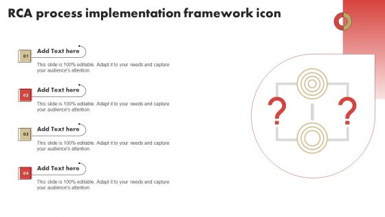 RCA Process Implementation Framework Icon Demonstration PDF