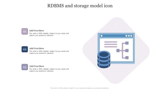 RDBMS And Storage Model Icon Microsoft PDF