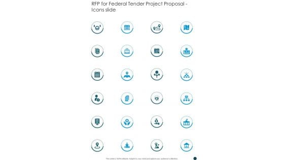 RFP For Federal Tender Project Proposal Icons Slide One Pager Sample Example Document RFP For Federal Tender Project Proposal Icons Slide One Pager Sample Example Document