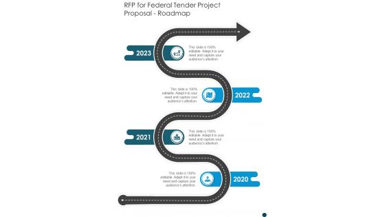 RFP For Federal Tender Project Proposal Roadmap One Pager Sample Example Document