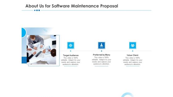 RFP Software Maintenance Support About Us For Software Maintenance Proposal Demonstration PDF