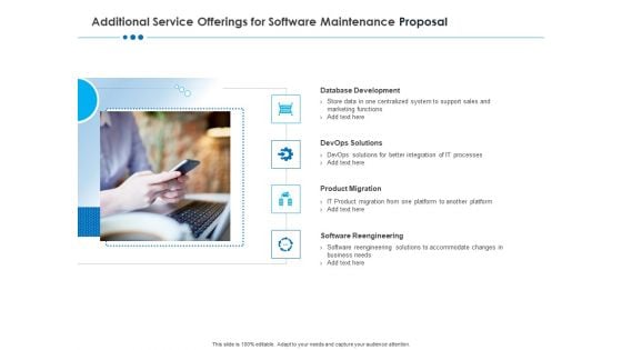 RFP Software Maintenance Support Additional Service Offerings For Software Maintenance Proposal Structure PDF