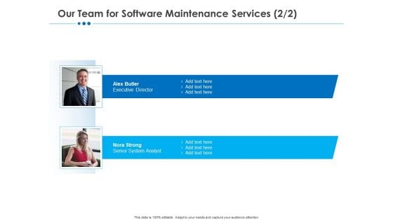 RFP Software Maintenance Support Our Team For Software Maintenance Services Directer Topics PDF